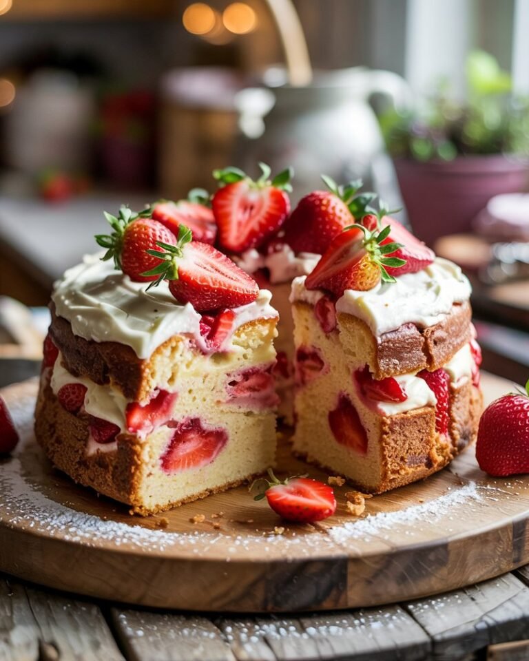 Homemade Strawberry Cream Cheese Pound Cake